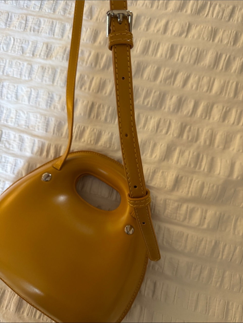 Mustard Yellow Women’s Crossbody Shoulder Bag - Picture 5 of 6